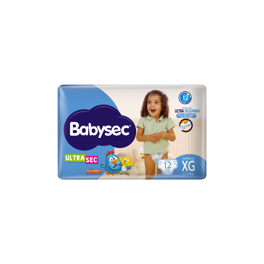 FRALDA BABYSEC JUMBINHO XG COM 12 UNIDADES