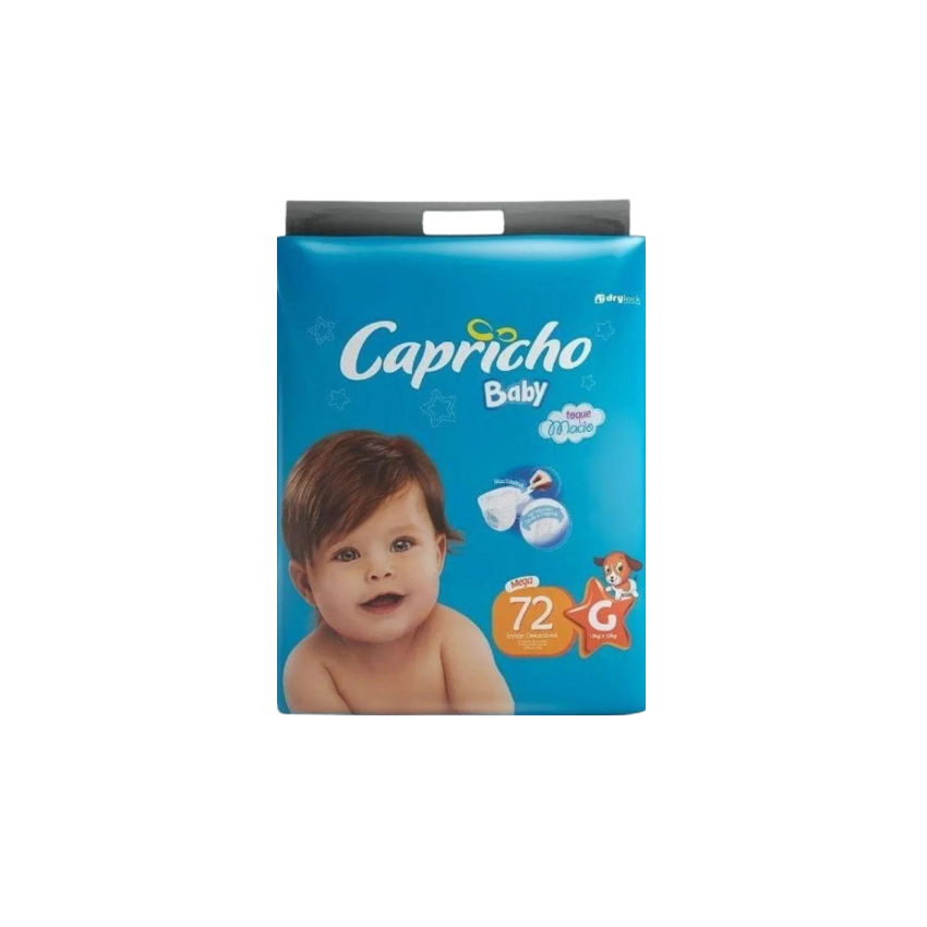 FRALDA CAPRICHO TAMANHO G COM 72 UNIDADES