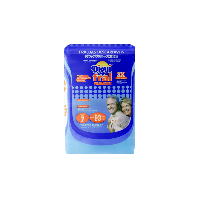 FRALDA DIGUIFRAL PREMIUM EG COM 7 UNIDADES