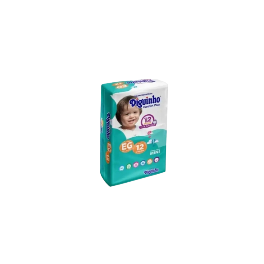 FRALDA DIGUI MINI EG COM 12 UNIDADES