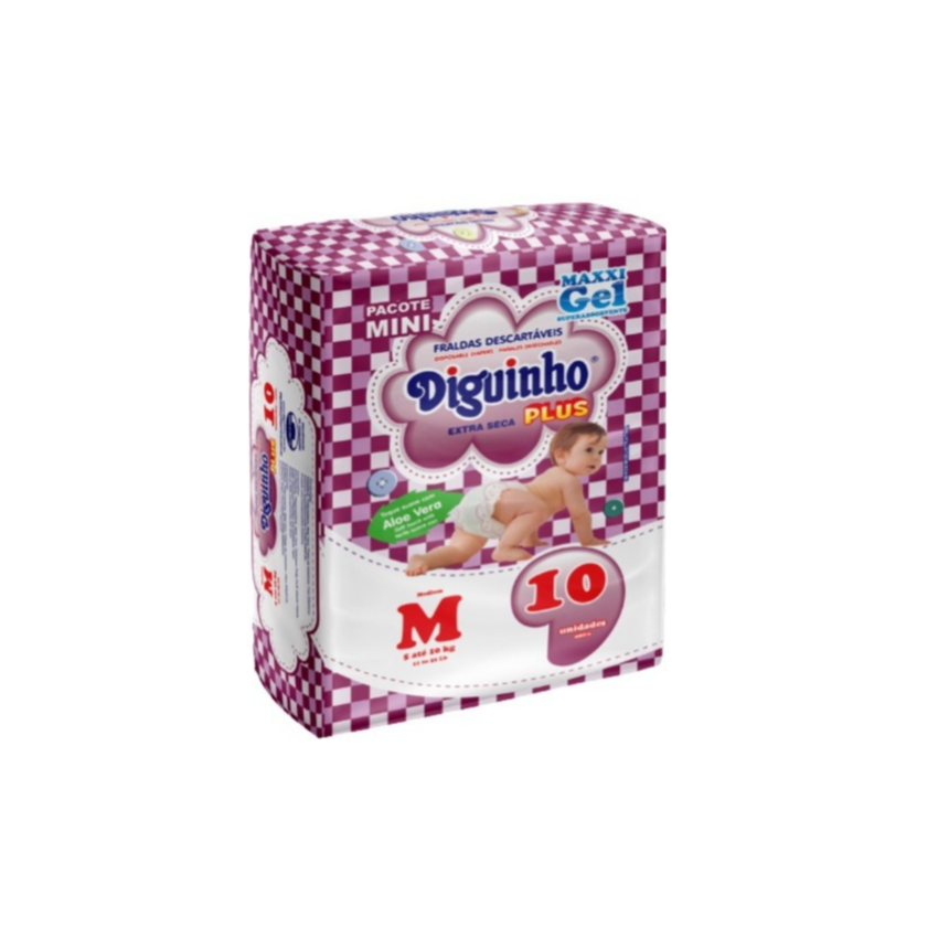 FRALDA DIGUI MINI PLUS M COM 10 UNIDADES