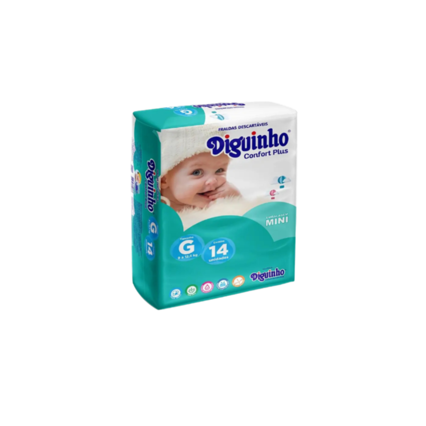 FRALDA DIGUI MINI G COM 14 UNIDADES