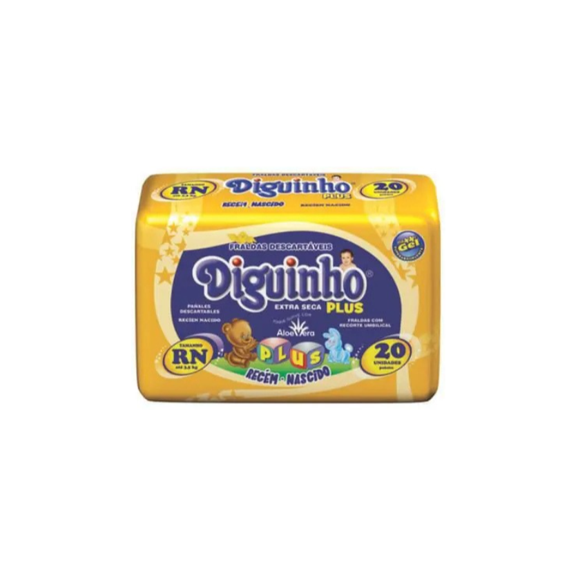 FRALDA DIGUINHO PLUS RN COM 20 UNIDADES