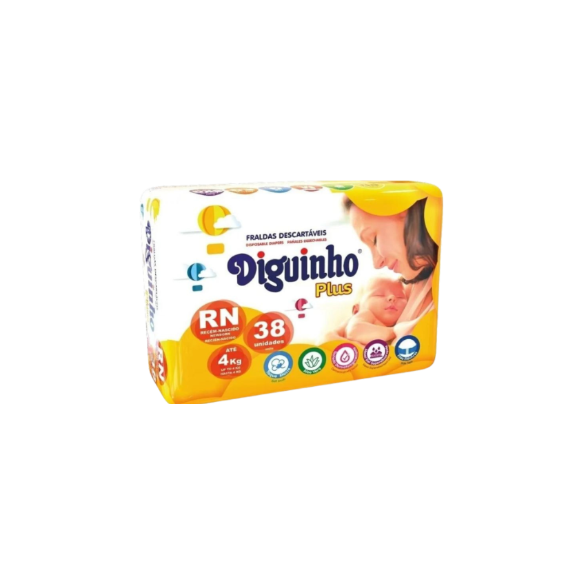 FRALDA DIGUINHO PLUS RN COM 38 UNIDADES