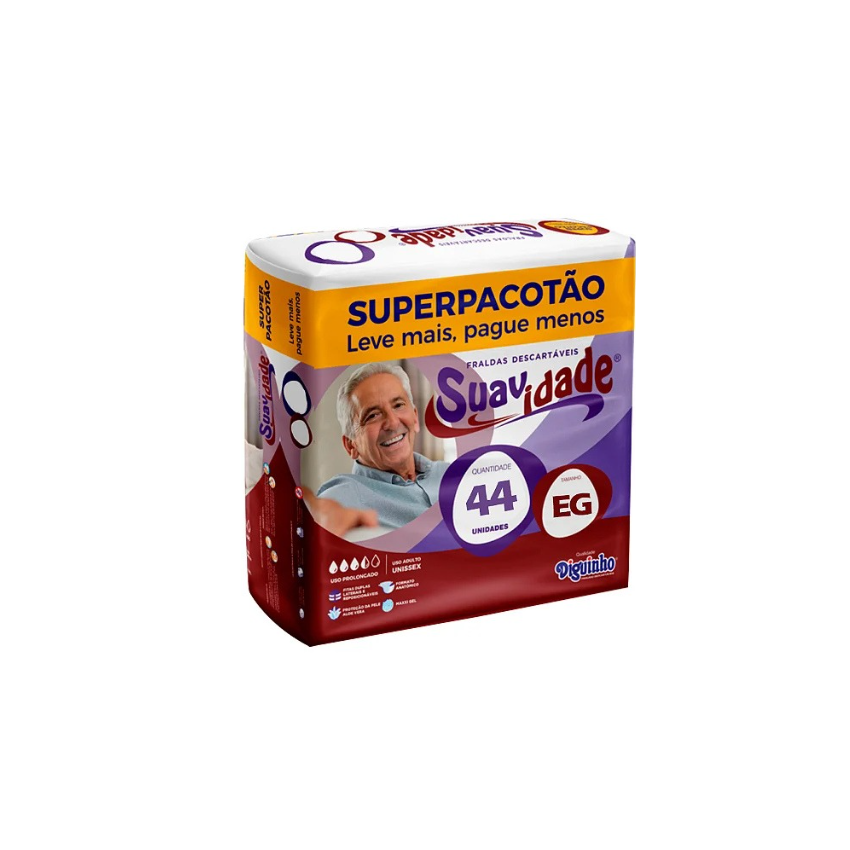 FRALDA SUAVIDADE EG COM 44 UNIDADES
