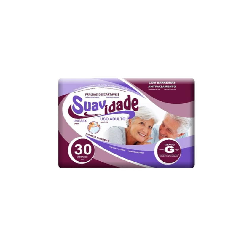 FRALDA SUAVIDADE G COM 30 UNIDADES
