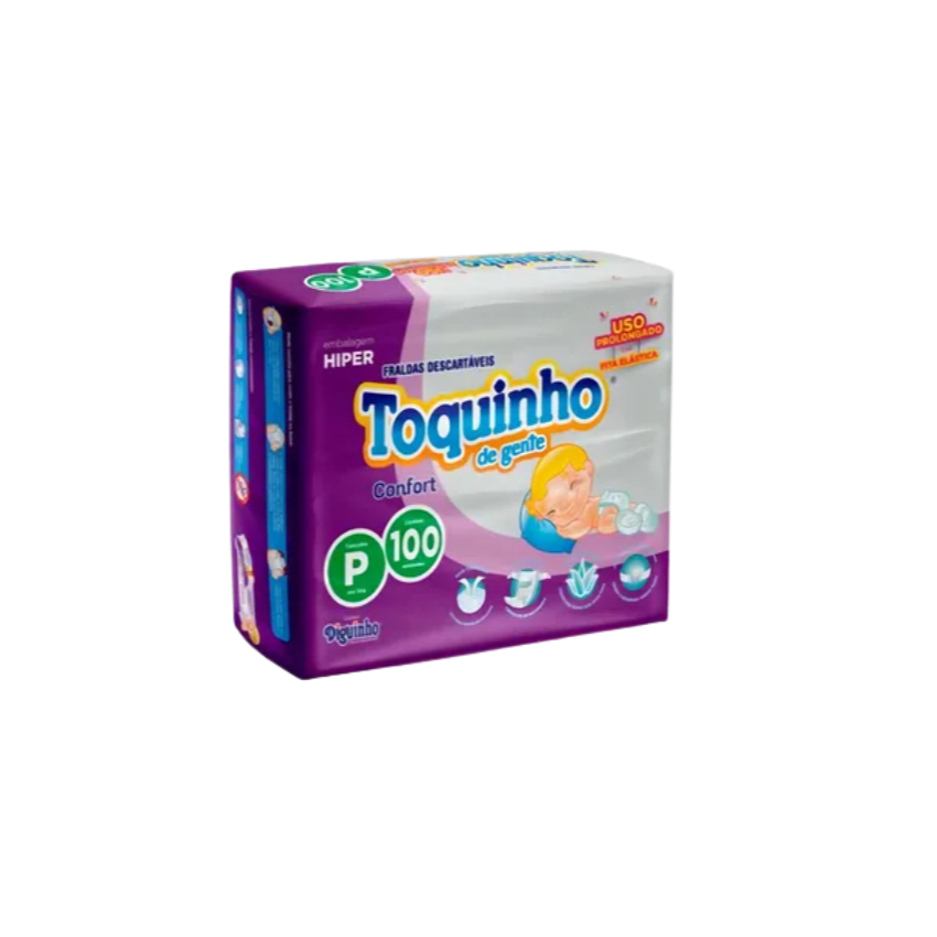 FRALDA TOQUINHO PLUS P COM 100 UNIDADES