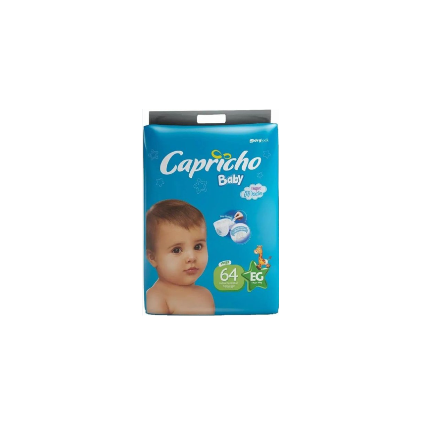 FRALDA CAPRICHO BABY EG COM 64 UNIDADES