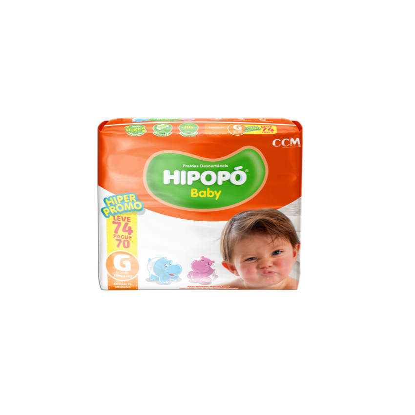 FRALDA HIPER G COM 74 UNIDADES