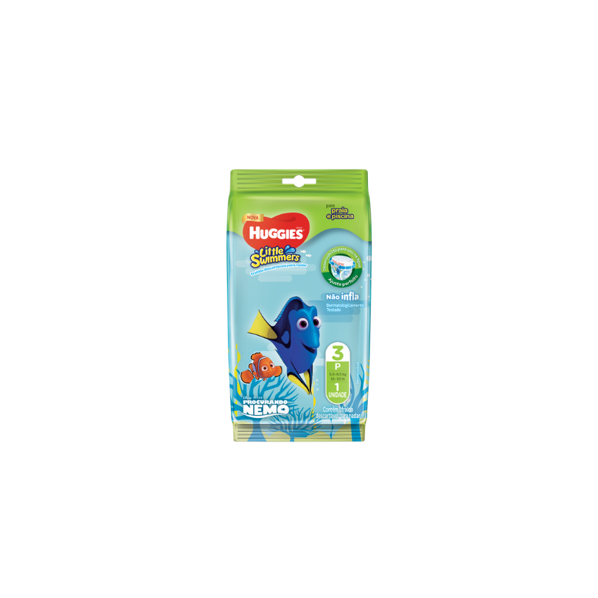 FRALDA HUGGIES LITTLE SWIMMERS PISCINA P COM 1 UNIDADE