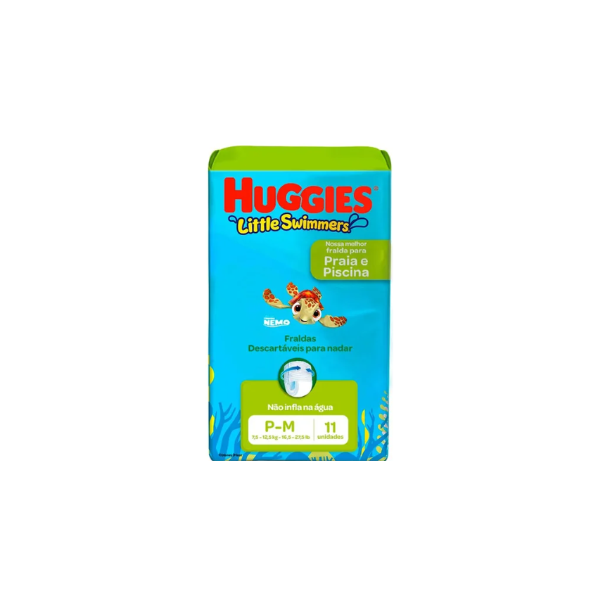 FRALDA LITTLE SWIMMERS PRAIA/PISCI P/M COM 11 UNIDADES