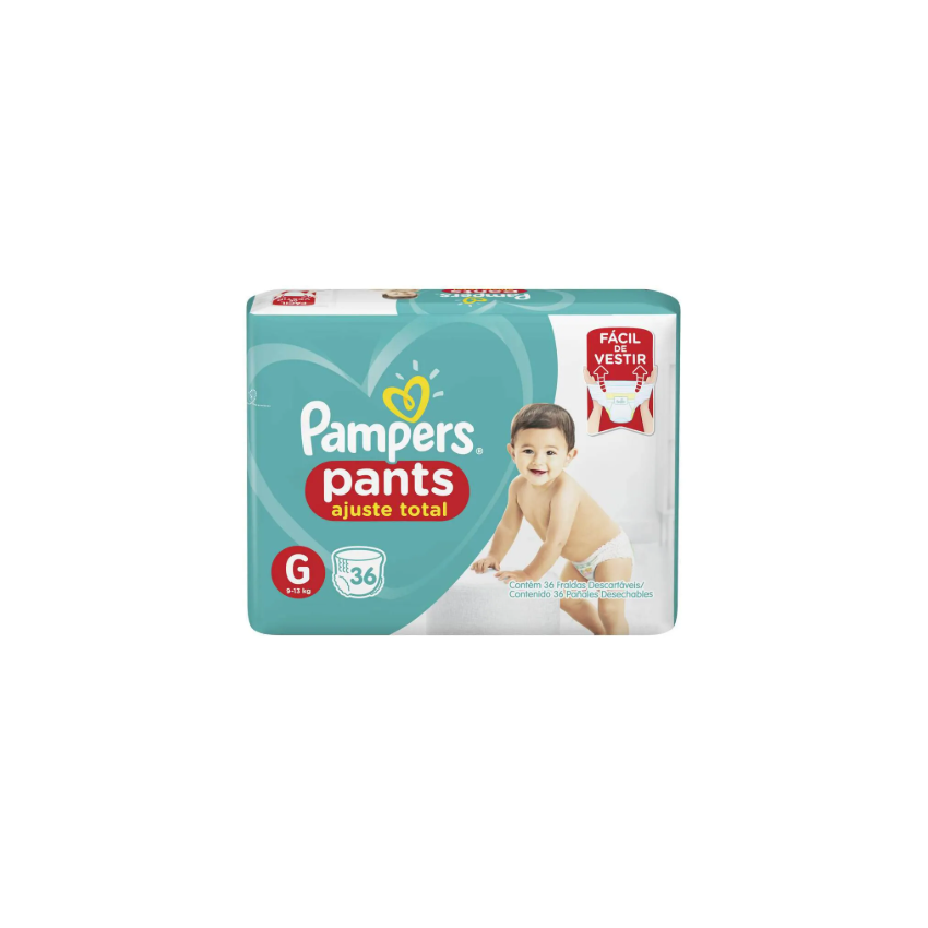 FRALDA PAMPERS PANTS CONFORT SEC G COM 36 UNIDADES