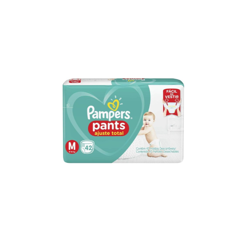 FRALDA PAMPERS PANTS CONFORT SEC M COM 42 UNIDADES