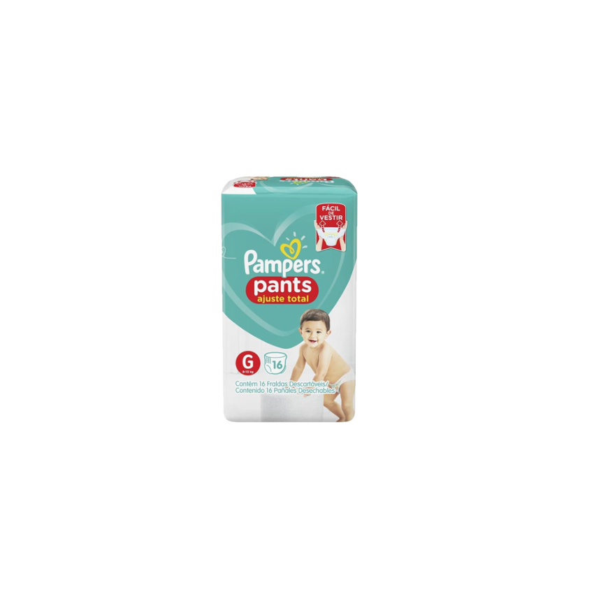 FRALDA PAMPERS PANTS PACOTAO G COM 16 UNIDADES