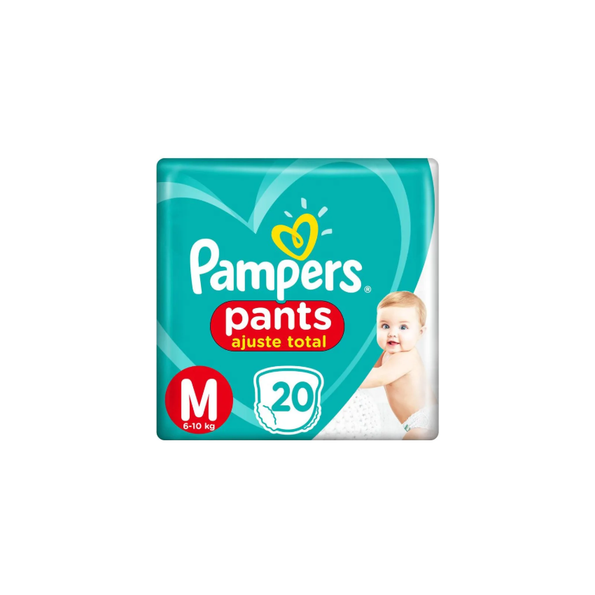 FRALDA PAMPERS PANTS PACOTAO M COM 20 UNIDADES