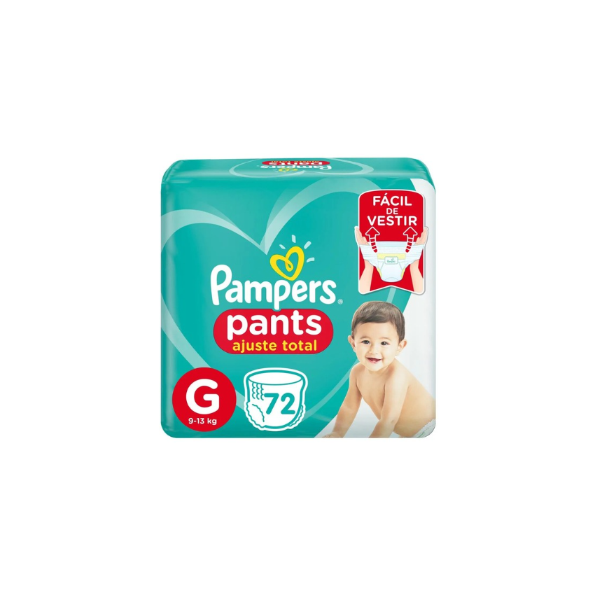 FRALDA PAMPERS PANTS TOP G COM 72 UNIDADES