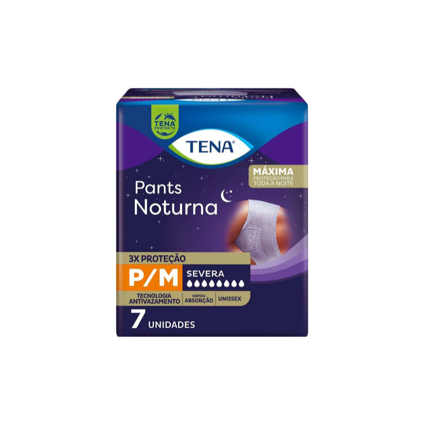 ROUPA ÍNTIMA TENA PANTS NOTURNA P/M COM 7 UNIDADES