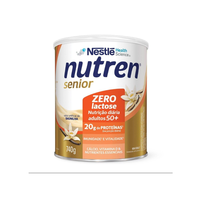 NUTREN SENIOR PO BAUNILHA ZERO LACTOSE 740G