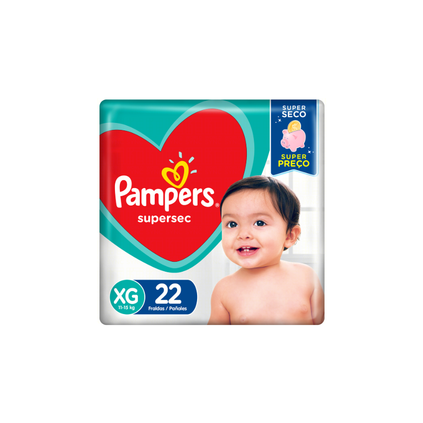 FRALDA PAMPERS SUPERSEC XG 22UNI