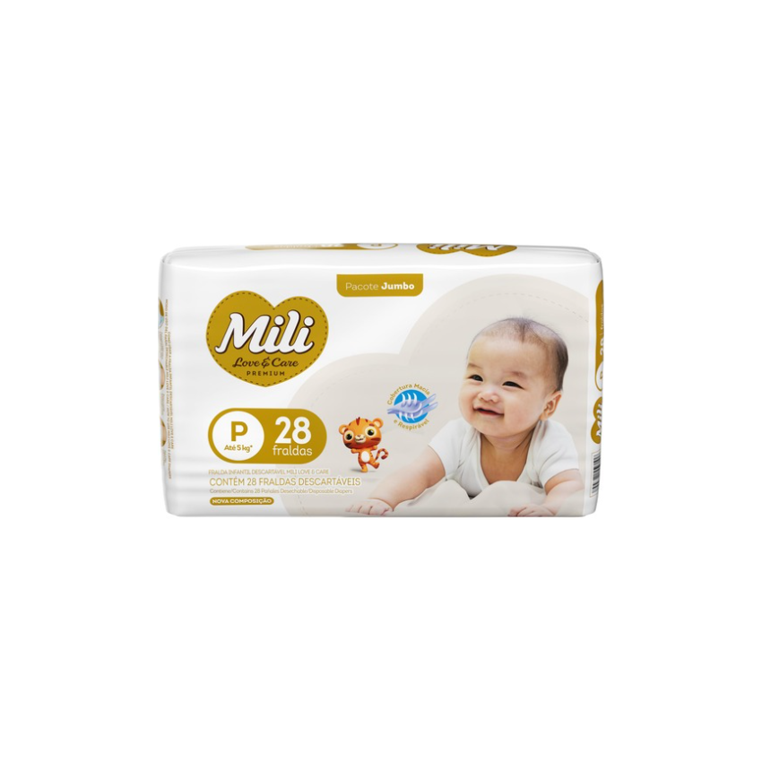 FRALDA LOVECARE JUMBO P COM 28 UNIDADES