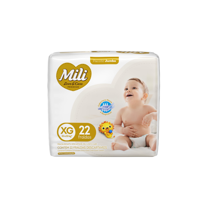 FRALDA LOVECARE JUMBO XG COM 22 UNIDADES