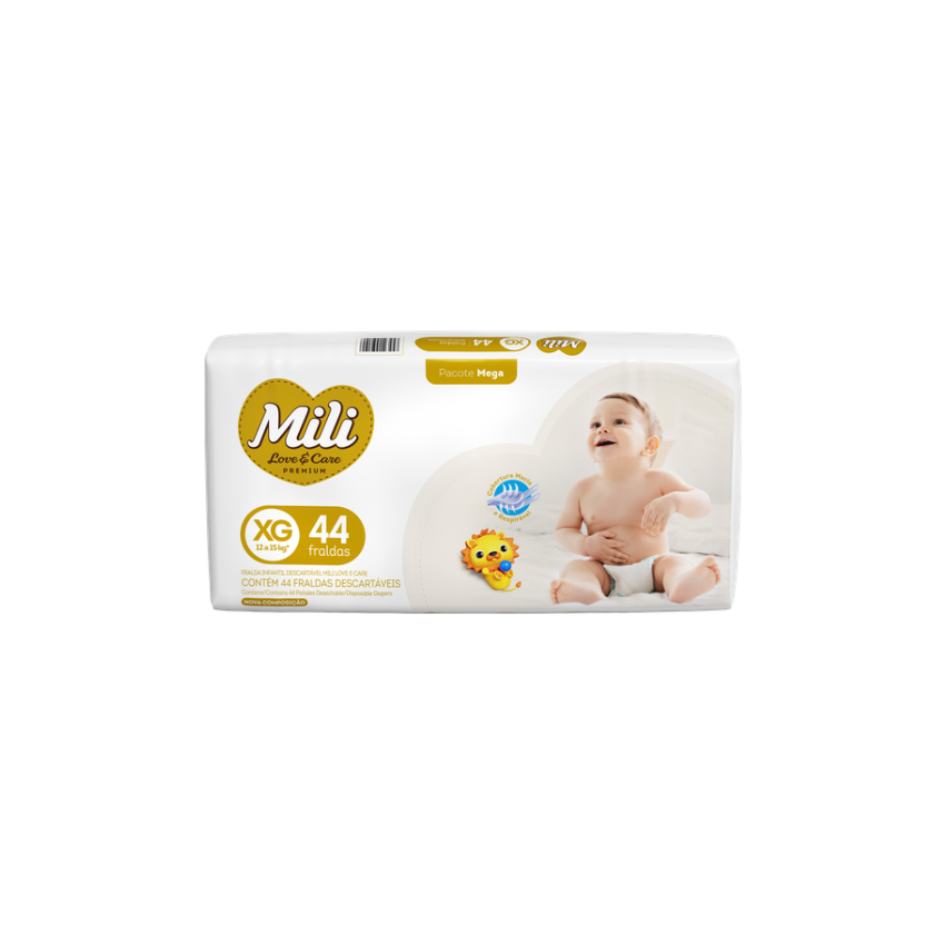FRALDA LOVECARE MEGA XG COM 44 UNIDADES