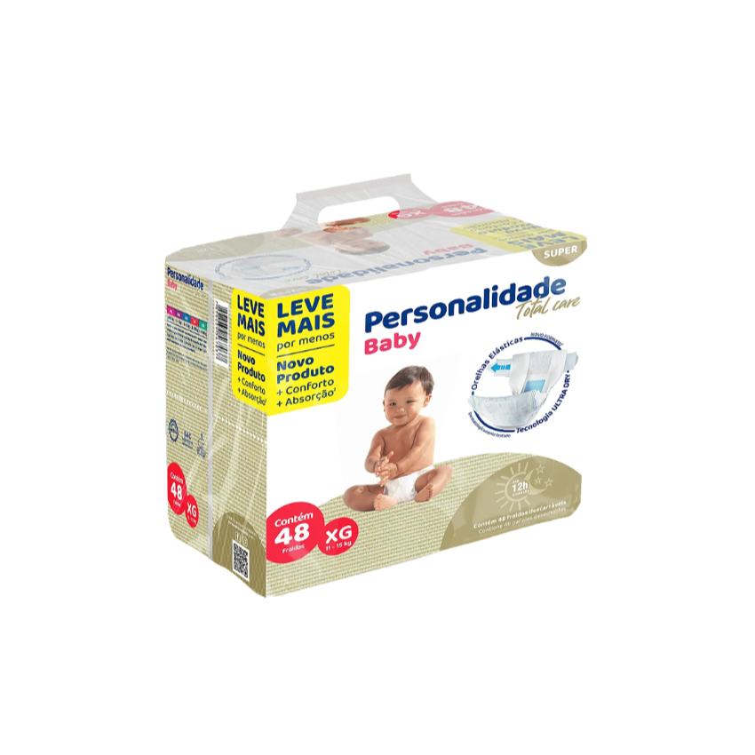FRALDA PERSONALIDADE BABY TOTAL CARE G COM 48 UNIDADES