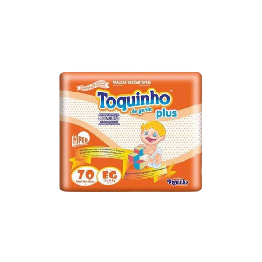 FRALDA TOQUINHO PLUS EG COM 70 UNIDADES
