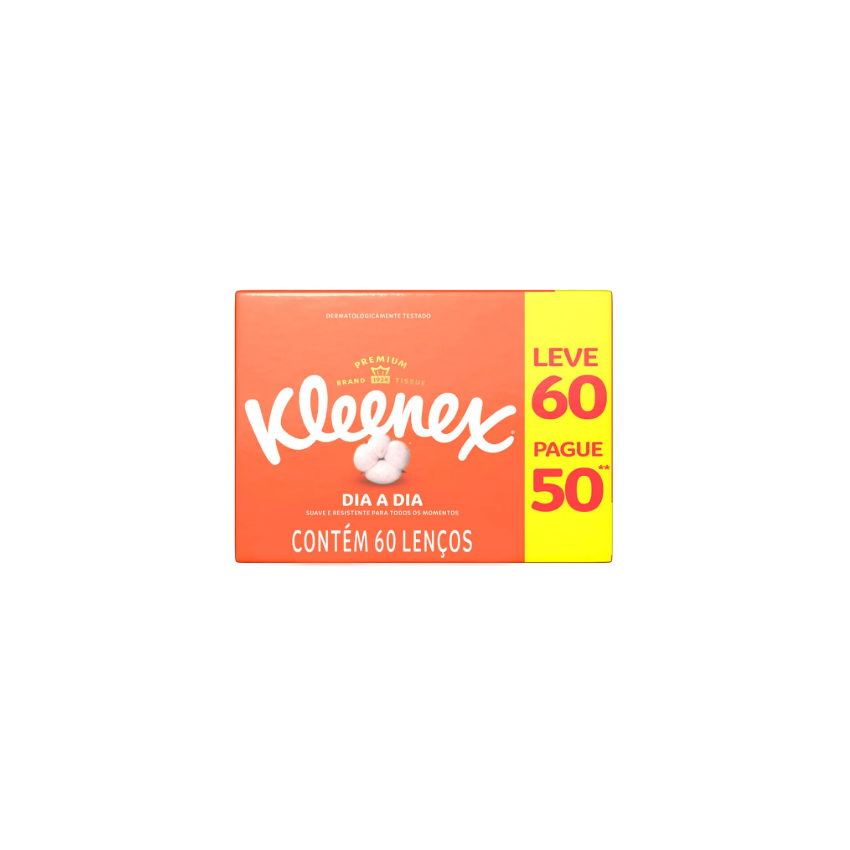 LENCO KLEENEX BOX MISTO LEVE 60 E PAGUE 50 UNIDADES