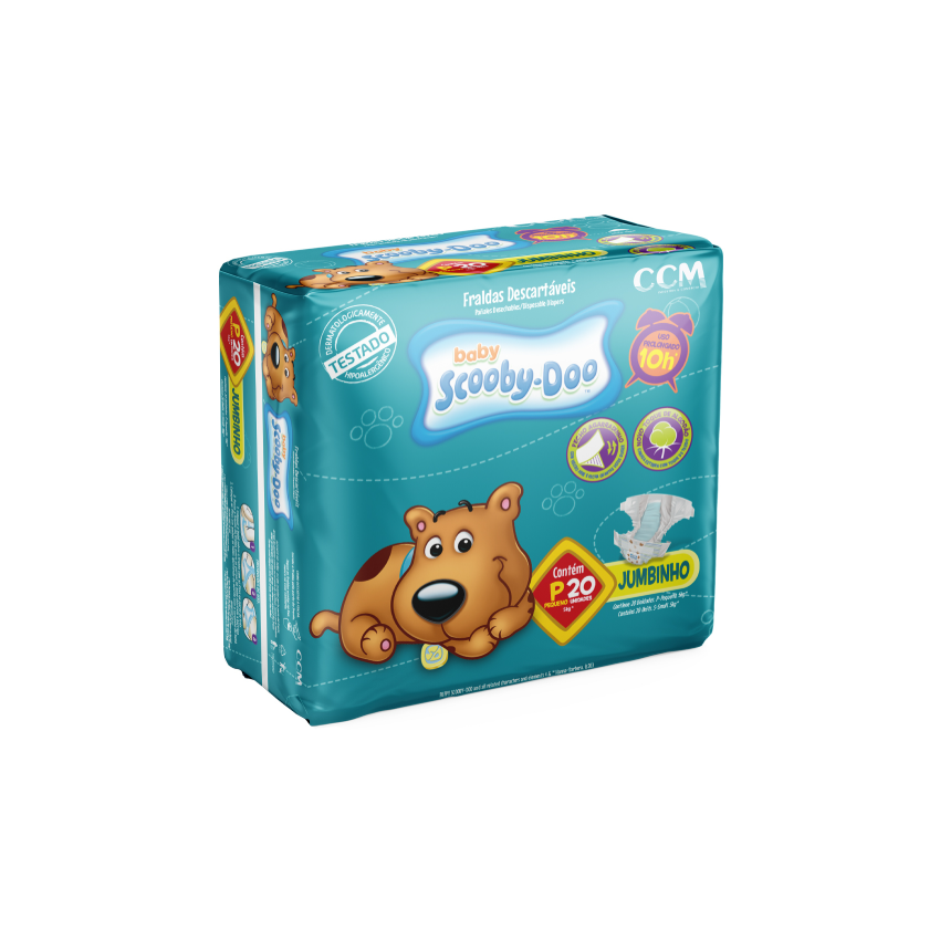 FRALDA SCOOBY DOO JUMBINHO P COM 20 UNIDADES
