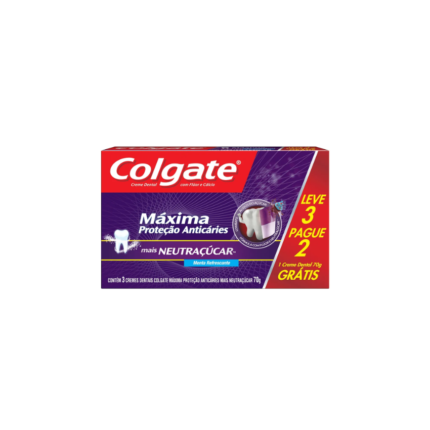 CREME DENTAL COLGATE 70G NEUTRACUCAR LEVE 3 PAGUE 2 