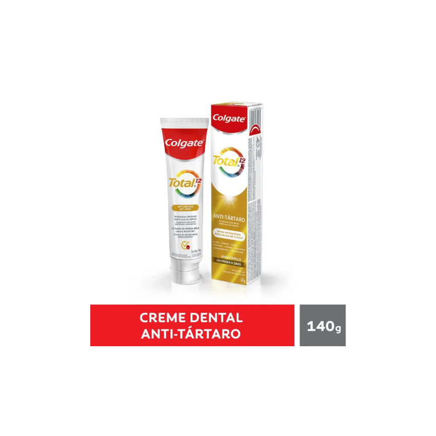 CREME DENTAL COLGATE TOTAL 12 ANTI-TÁRTARO 140G