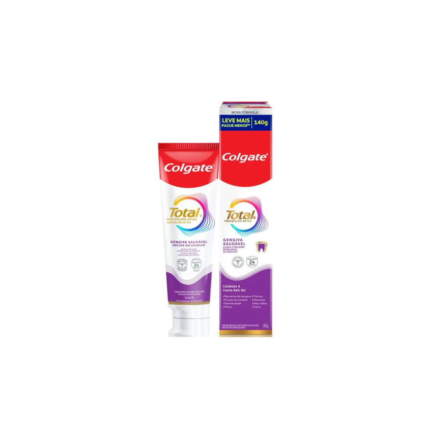 CREME DENTAL COLGATE TOTAL 12 GENGIVA REFORÇADA 140G