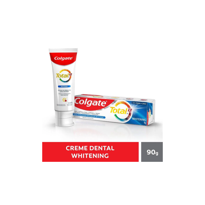 CREME DENTAL COLGATE TOTAL 12 WHITE GEL COM 90 GRAMAS