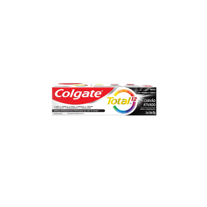 CREME DENTAL COLGATE TOTAL CARVAO ATIVADO 90G