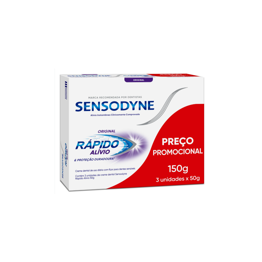 CREME DENTAL SENSODYNE RÁPIDO ALÍVIO 50G L3P2