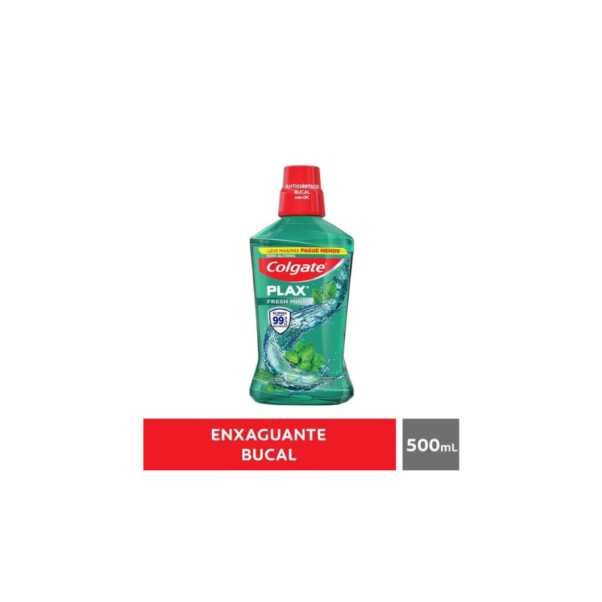 ENXAGUANTE BUCAL COLGATE PLAX FRESH MINT 500ML