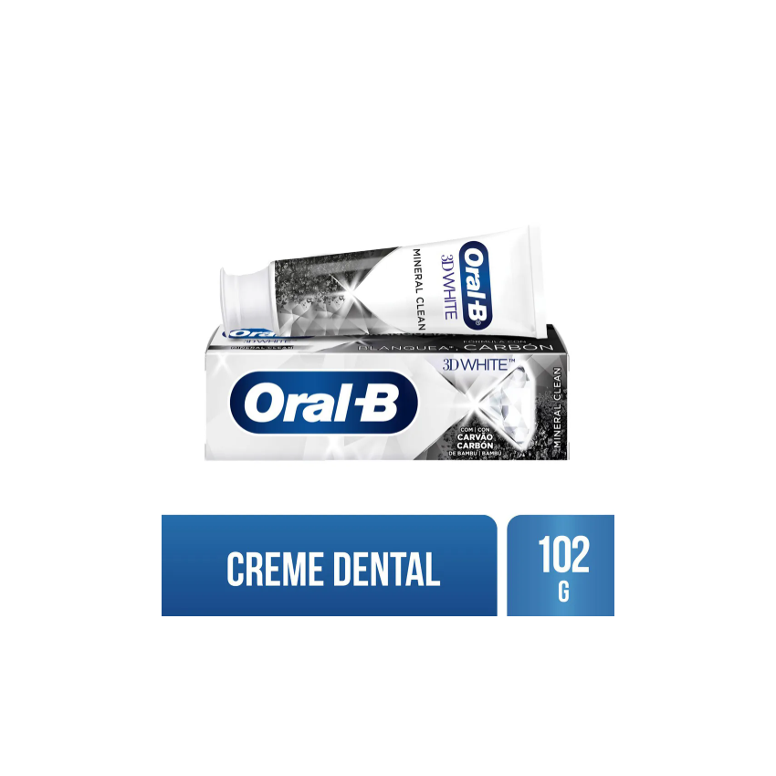 CREME DENTAL ORAL-B 3D WHITE MINERAL CLEAR 102 GRAMAS