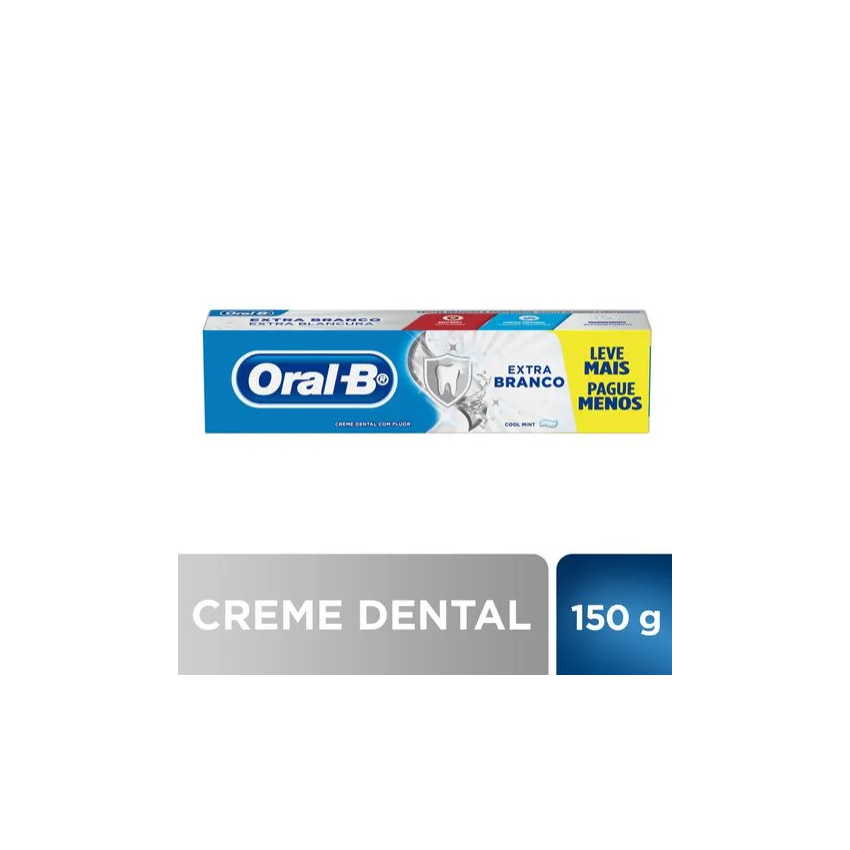 CREME DENTAL ORAL-B EXTRA BRANCO COLL MINT 150G
