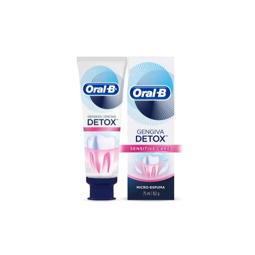 CREME DENTAL ORAL-B DETOX SENSIT CARE COM 102 G