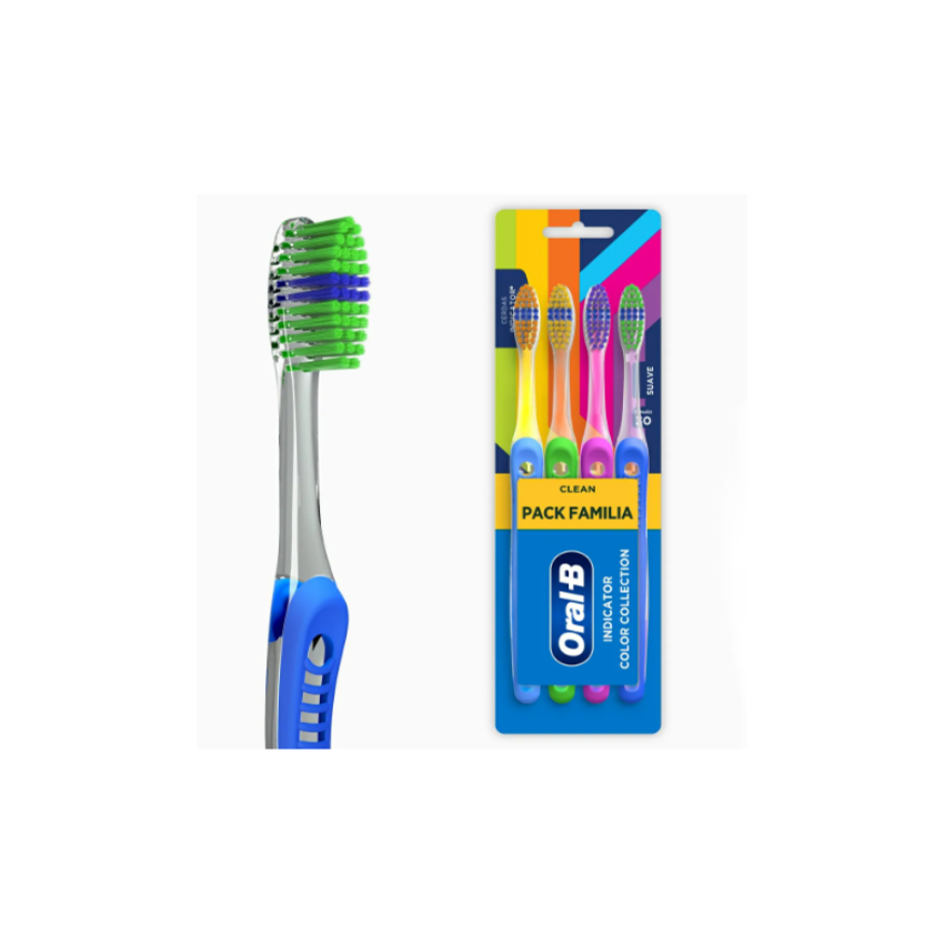 ESCOVA DENTAL ORAL-B CLEAN INDICATOR COLOR COLLECTION 4UND