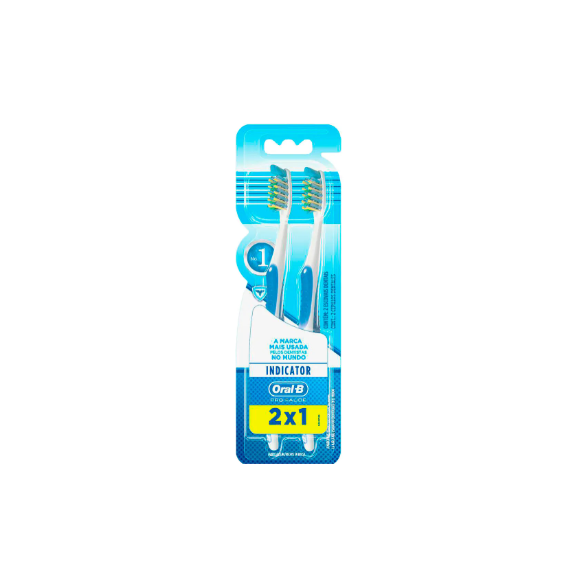 ESCOVA DENTAL ORAL-B INDICATOR CLEAN Nº 40 2 UNIDADES