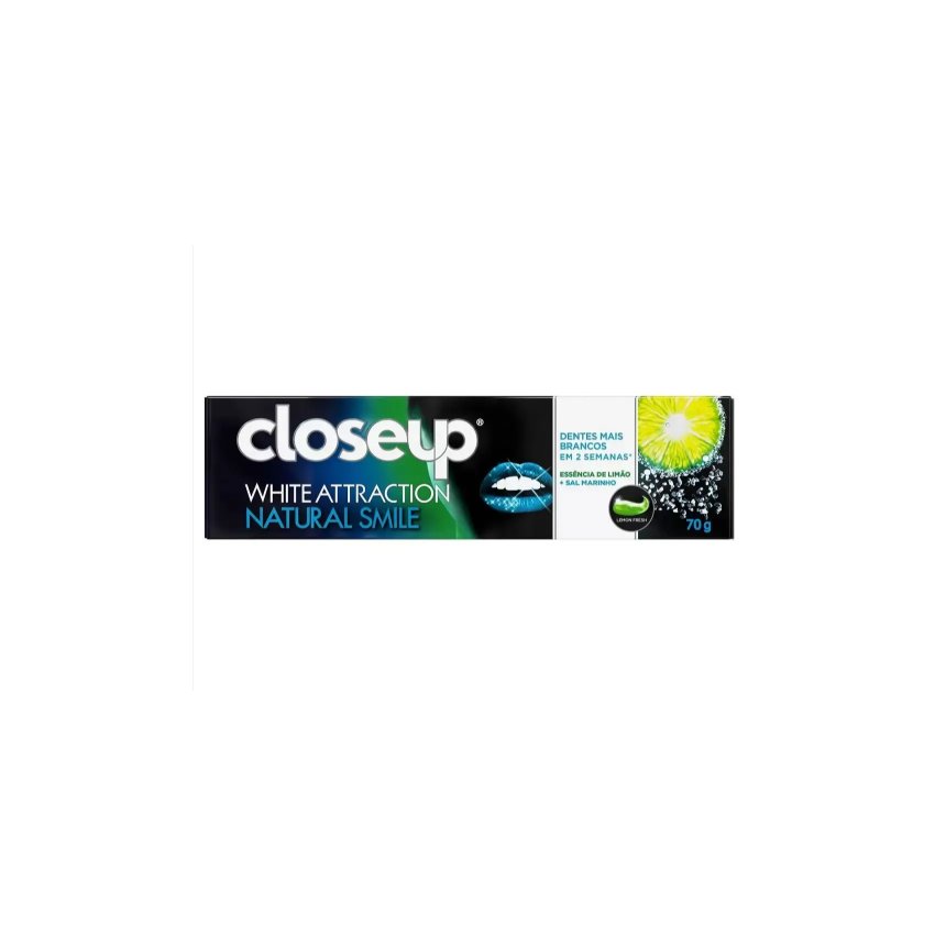 CREME DENTAL CLOSEUP WHITE ATTRACTION NATURAL SMILE LIMÃO70G
