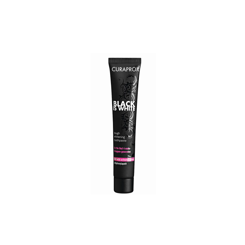 CREME DENTAL CURAPROX BLACK WHITE 90G