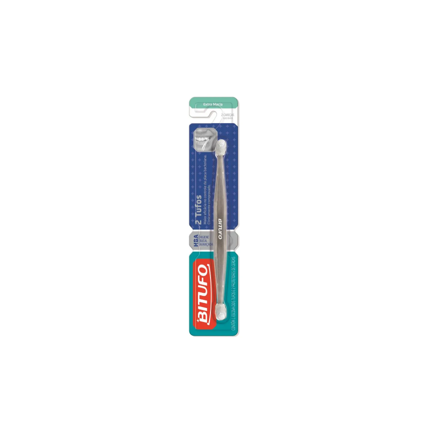 ESCOVA DENTAL EXTRA MACIA 2 TUFOS BITUFO 1UND