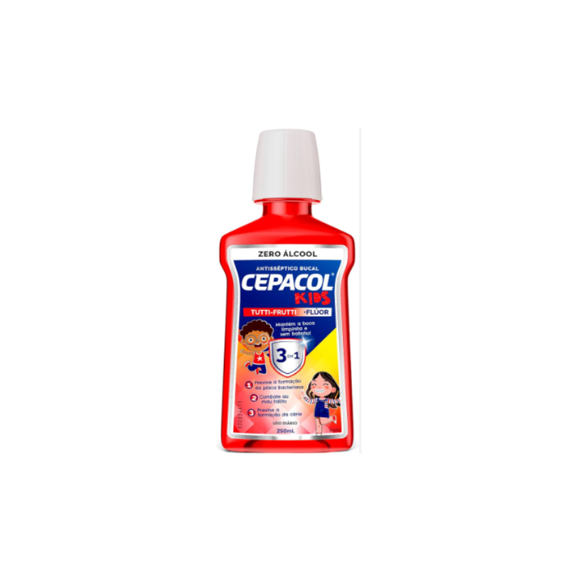 ENXAGUANTE BUCAL CEPACOL ANTISSEPTICO ZERO ALCOOL KIDS 250ML