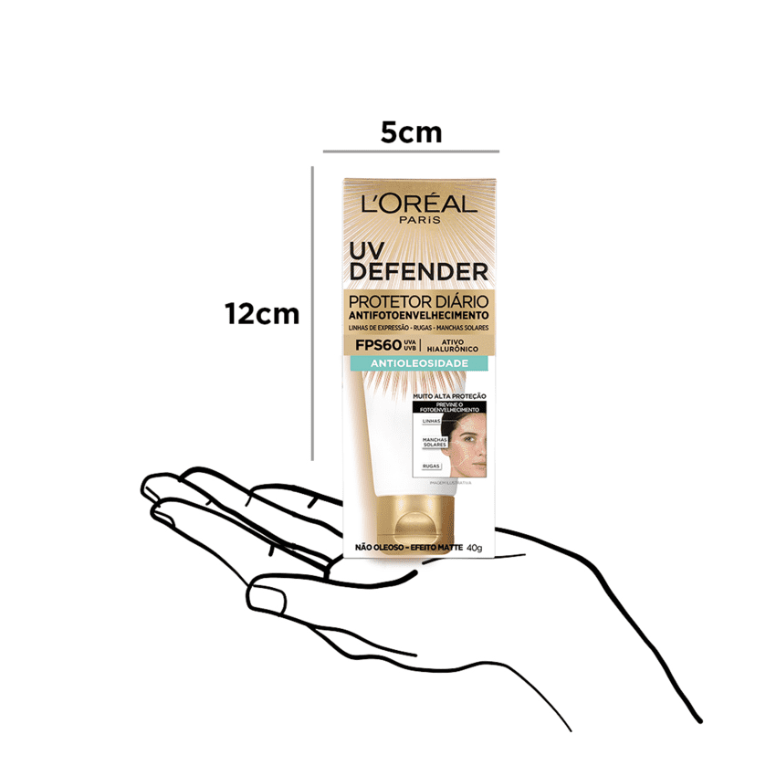 LOREAL FACIAL UV DEFENDERANTIOLEOSIDADE FPS60 COM 40G