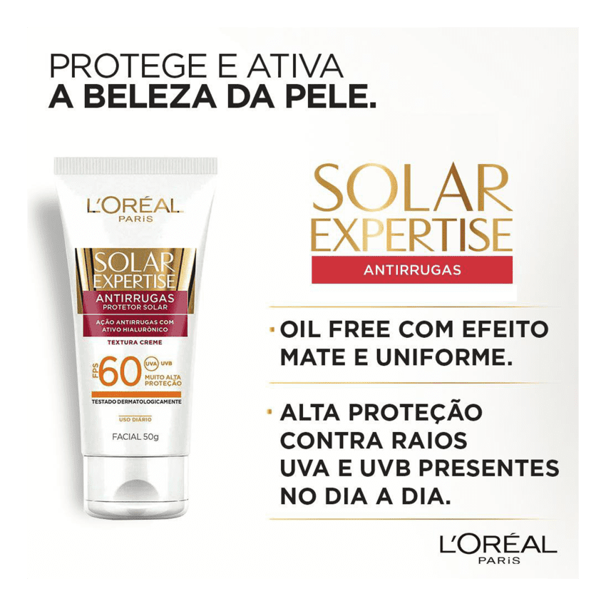 LOREAL SOLAR EXPERTISE ANTIRRUGAS FPS60 COM 50G