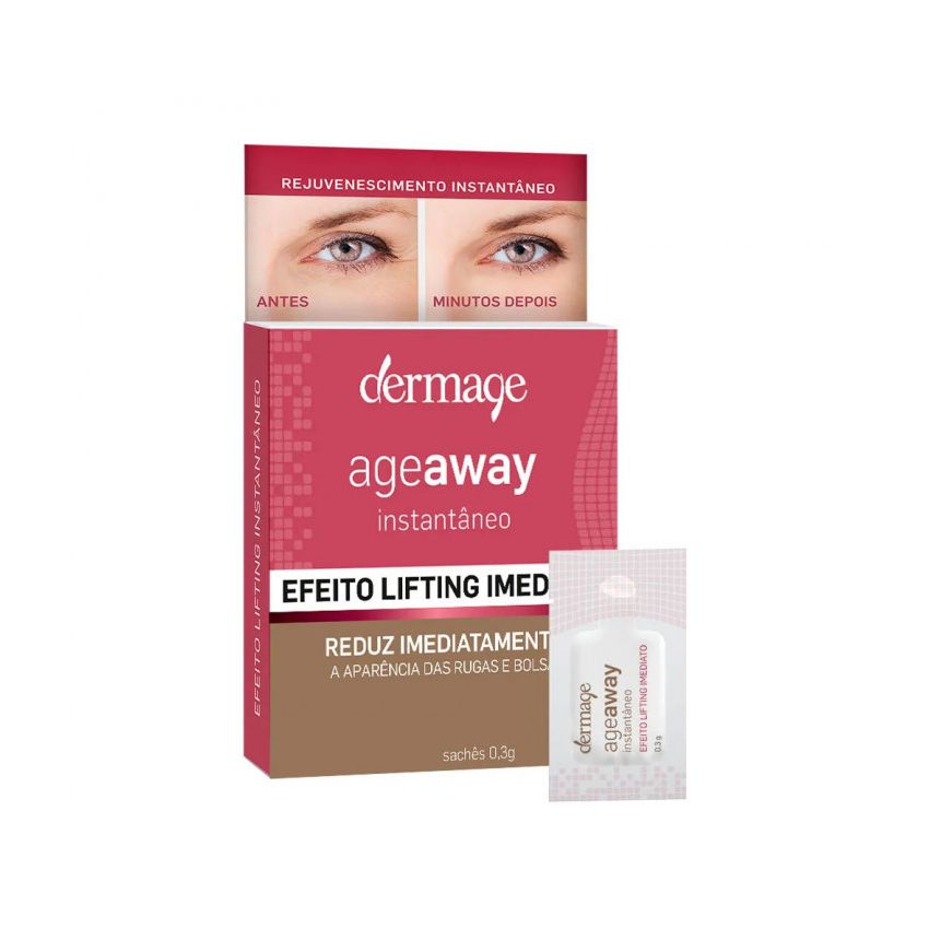 ANTIRRUGAS INSTANTÂNEO DERMAGE AGE AWAY COM 4 SACHÊS 0,3G