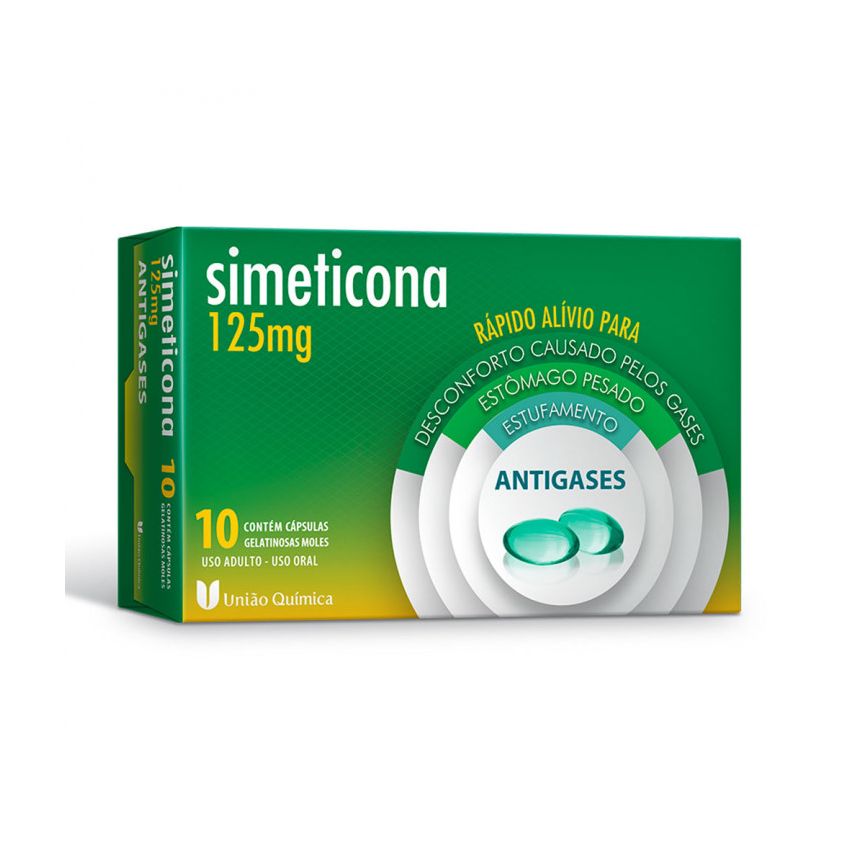 SIMETICONA 125MG COM 10 CÁPSULAS-UNIÃOQUIMICA-